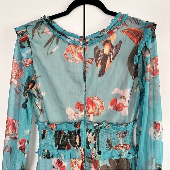 PatBo Carolina Floral Ruffle Mini A-line Dress - Picture 6 of 10